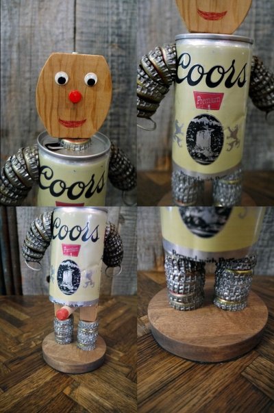 画像2: ビンテージ　COORS　リメイクボトル人形