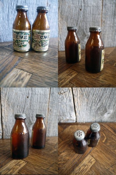 画像2: ビンテージ　ACME　Beer　 Bottle 　S/P セット　B