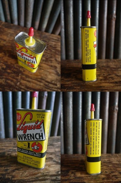画像2: ビンテージ D.Stock Liquid WRENCH ミニOIL缶