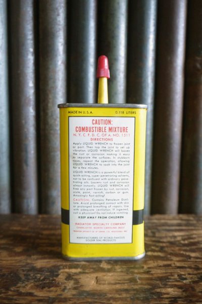 画像1: ビンテージ D.Stock Liquid WRENCH ミニOIL缶