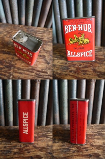 画像2: ビンテージ BEN-HUR PURE ALLSPICE缶