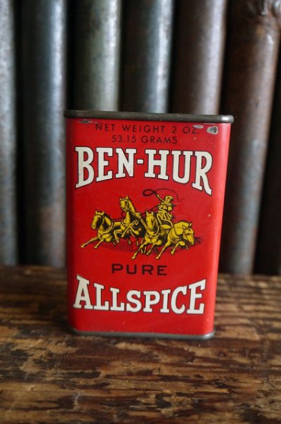 画像1: ビンテージ BEN-HUR PURE ALLSPICE缶