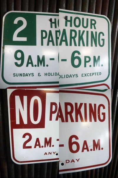 画像1: ビンテージ　TWO-AWAY　ロードサイン