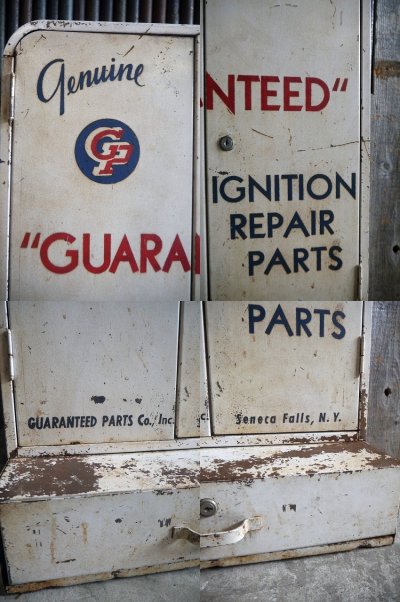 画像1: ビンテージ　GUARANTEED　PARTS　パーツキャビネット