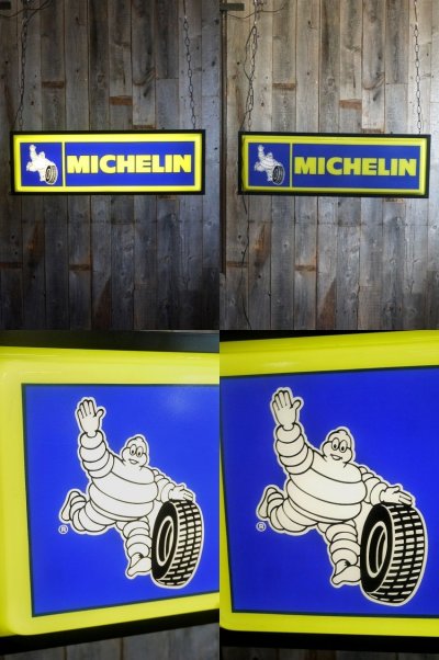 画像1: ビンテージ　MICHELIN　両面ライトサイン