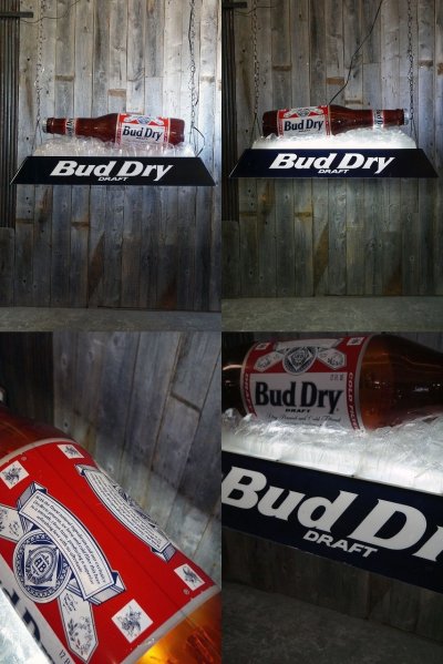 画像2: ビンテージ Bud Dry DRAFT プールランプ
