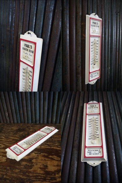 画像2: ビンテージ　PAUL’S　RADIATOR　REPAIR　温度計