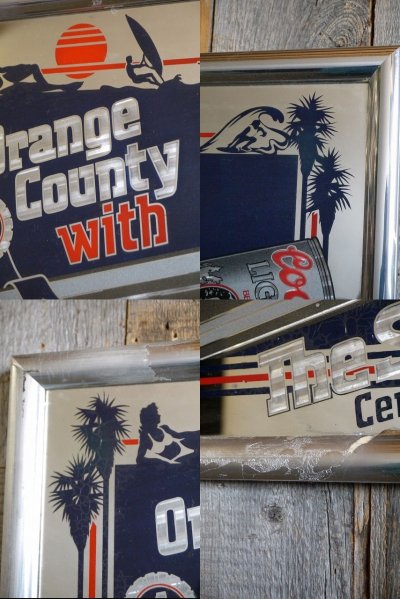 画像1: ビンテージ Silver Bullet Orange Country Coors Light パブミラー