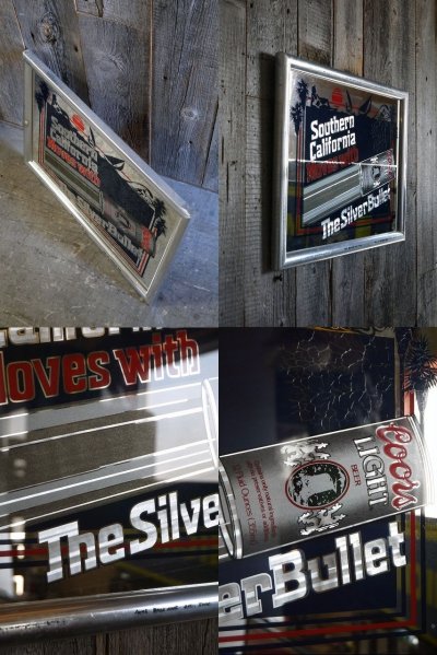 画像2: ビンテージ Silver Bullet Southern California Coors Light パブミラー