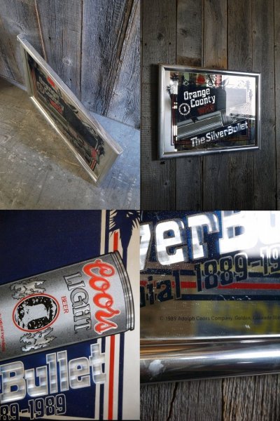 画像2: ビンテージ Silver Bullet Orange Country Coors Light パブミラー