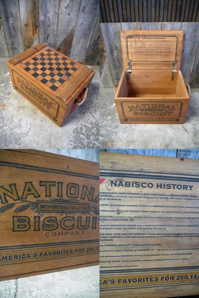 画像1: ビンテージ NATIONAL BISCUIT ウッドボックス