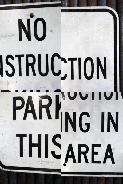 画像2: ビンテージ　NO　CONSTRUCTION　ロードサイン