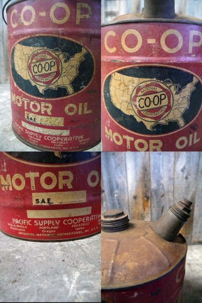 画像2: ビンテージ　CO-OP　MOTOR　OIL缶