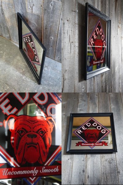 画像1: ビンテージ　RED　DOG　パブミラー　