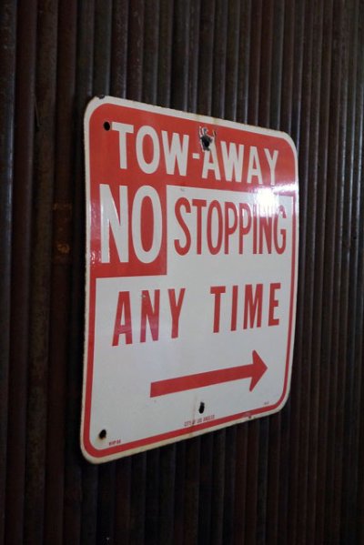 画像1: USA　TWO-AWAY　NO　STOPPING　ホーローロードサイン　