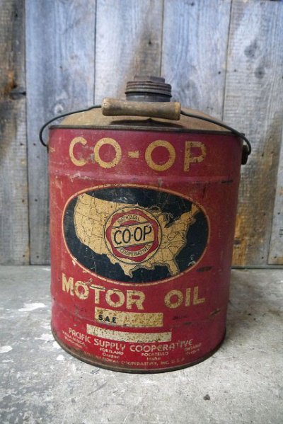 画像1: ビンテージ　CO-OP　MOTOR　OIL缶