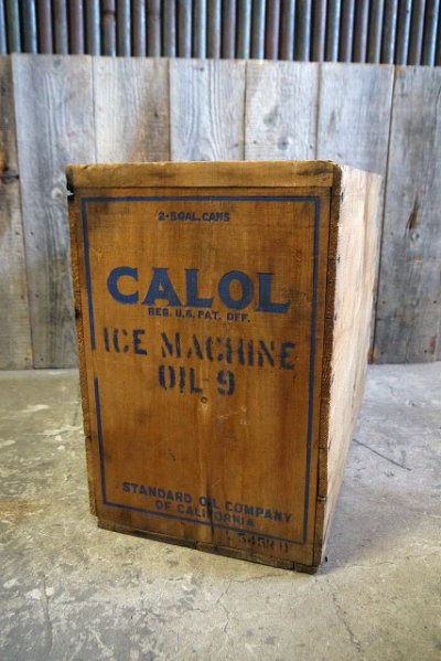 画像1: ビンテージ　CALOL　STANDARD　OIL　ウッドボックス