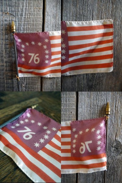 画像2: ビンテージ　USA　７６　ミニ旗　