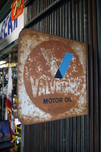 画像1: ビンテージ　VALVOLINE　両面メタルサイン