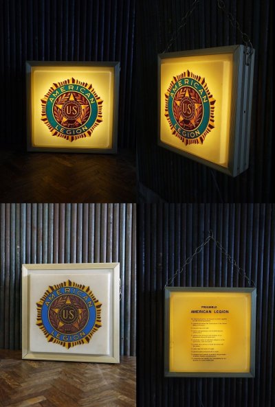 画像1: ビンテージ U.S. AMERICAN LEGION ライトサイン