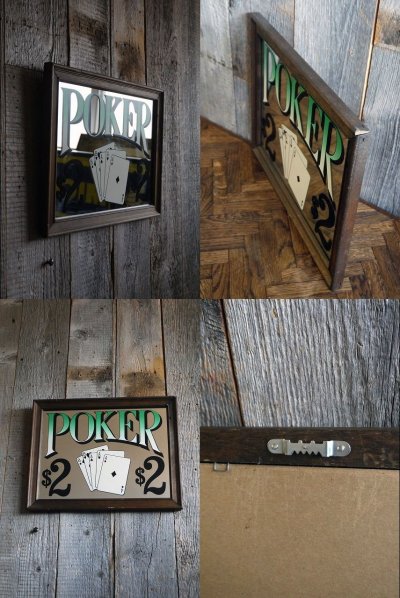 画像2: ビンテージ　POKER　＄２　ミラー