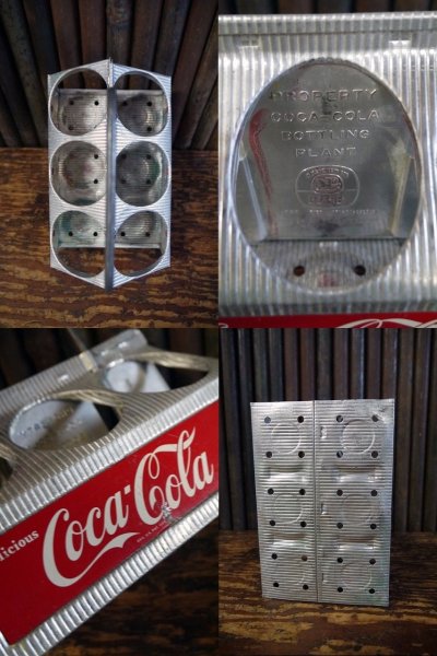 画像3: ビンテージ　Coca-Cola　ボトルキャリーケース＆ボトルセット