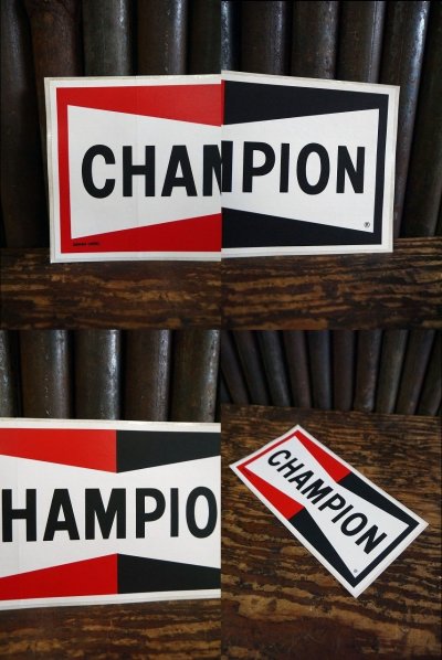 画像1: ビンテージ　CHAMPION　ステッカー　