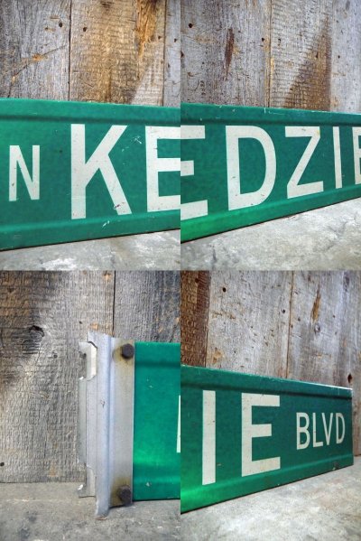 画像3: ビンテージ N KEDZIE BLVD 両面ストリートサイン