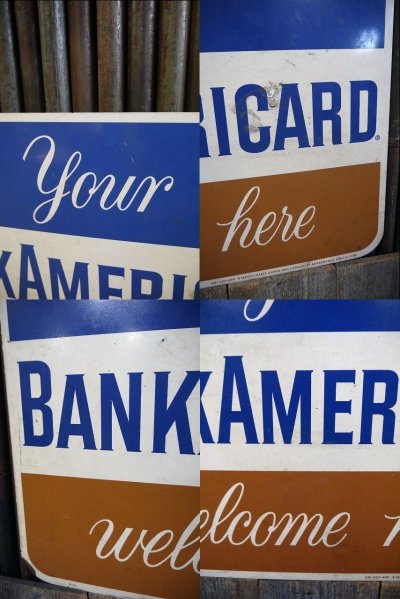 画像2: ビンテージ　BANKAMERICARD　両面看板　B
