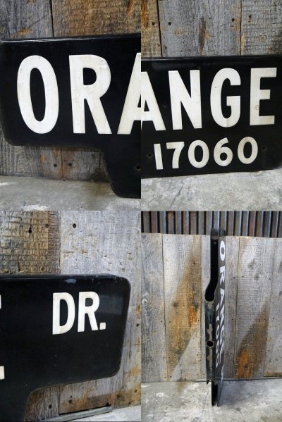画像2: ビンテージ　ORANGE　DR.　両面ホーローサイン　