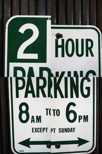 画像1: ビンテージ 2 HOUR PARKING ホーローロードサイン