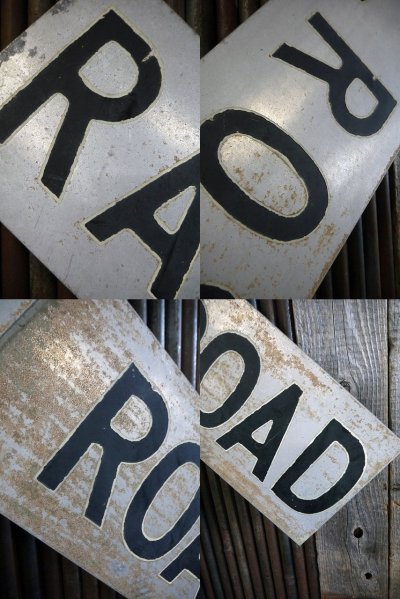 画像1: ビンテージ　RAILROAD　CROSSING　ロードサイン　B