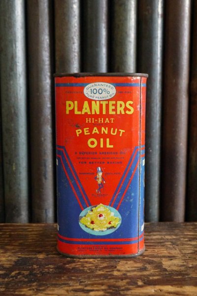 画像1: ビンテージ PLANTERS PEANUTS OIL缶