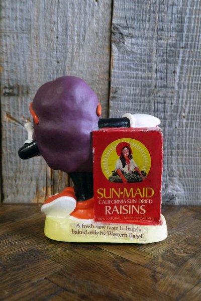 画像1: ビンテージ Sun-Maid California Raisins ソフビ貯金箱