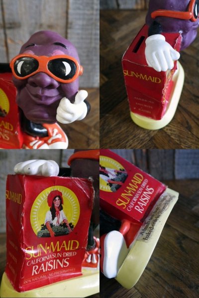 画像2: ビンテージ Sun-Maid California Raisins ソフビ貯金箱