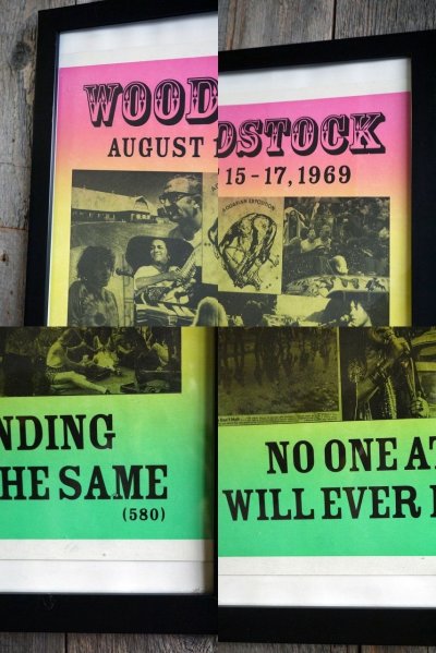 画像1: ビンテージ WOODSTOCK ポスター壁掛け
