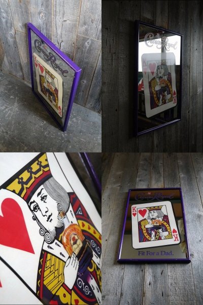 画像2: ビンテージ　Crown‐Royal　パブミラー