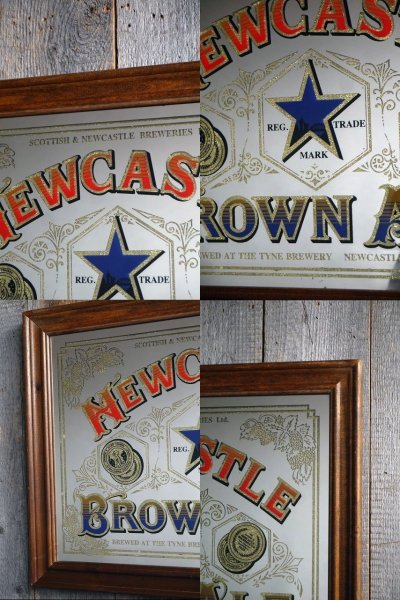 画像1: ビンテージ NEWCASTLE BROWN ALE パブミラー