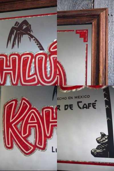 画像1: ビンテージ KAHLUA LOCOR DE CAFE パブミラー