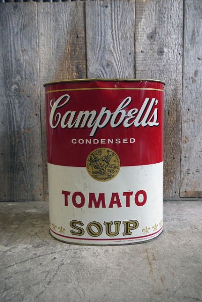 画像1: ビンテージ Campbell's TOMATO SOUP TRASH缶