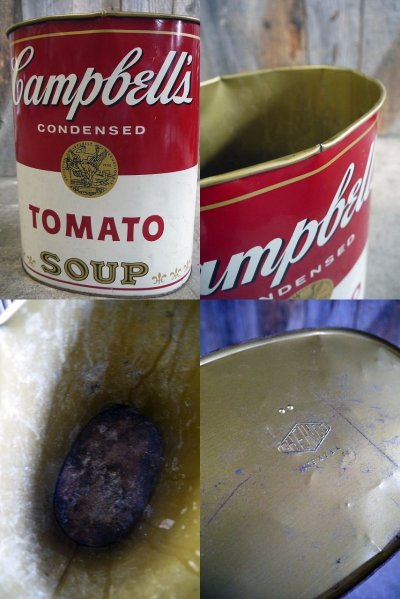 画像2: ビンテージ Campbell's TOMATO SOUP TRASH缶