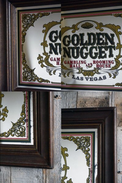 画像1: ビンテージ　GOLDEN　NUGGET　パブミラー　