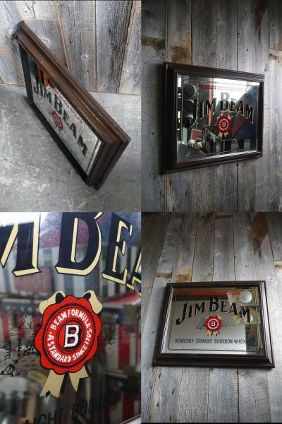 画像2: ビンテージ JIM BEAM パブミラー