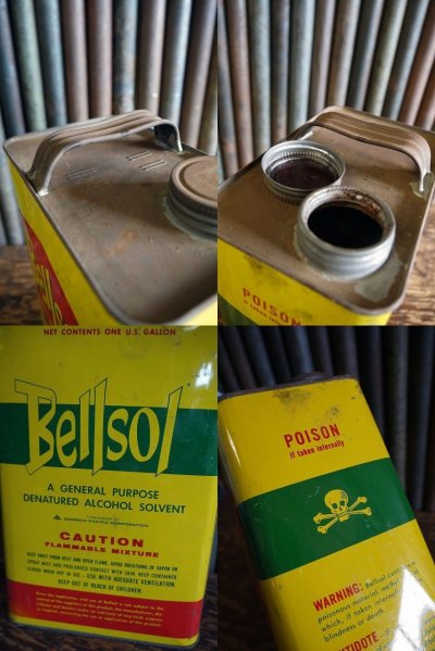 画像2: ビンテージ Bellsol ALCHOHOL 缶