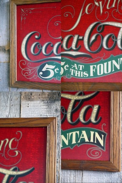 画像1: ビンテージ Coca-Cola パブミラー