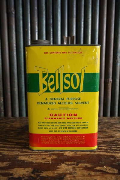 画像1: ビンテージ Bellsol ALCHOHOL 缶
