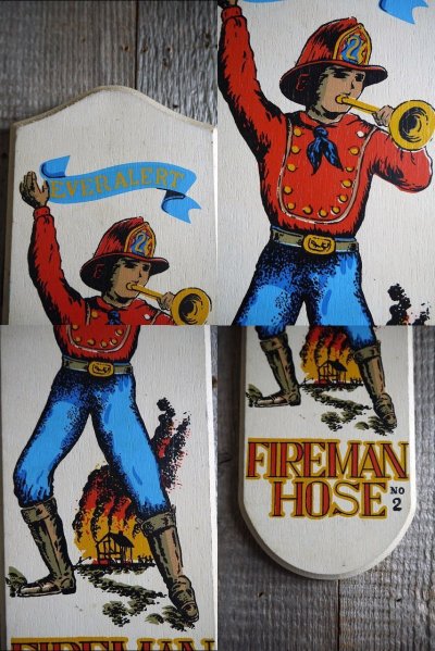 画像1: ビンテージ　FIREMAN　HOSE　サイン
