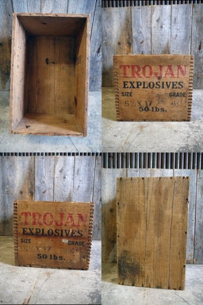 画像2: アンティーク　TROJAN　POWDER　ウッドボックス　