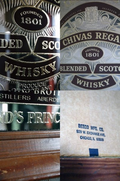 画像2: ビンテージ CHIVAS REGAL WHISKY パブミラー