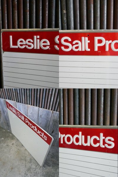 画像1: ビンテージ Leslie Salt Products サイン